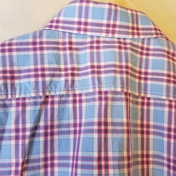 👔 Jeremy Argyle Plaid Button Down | Pink & Blue | L 🛍️ - Picture 6 of 7